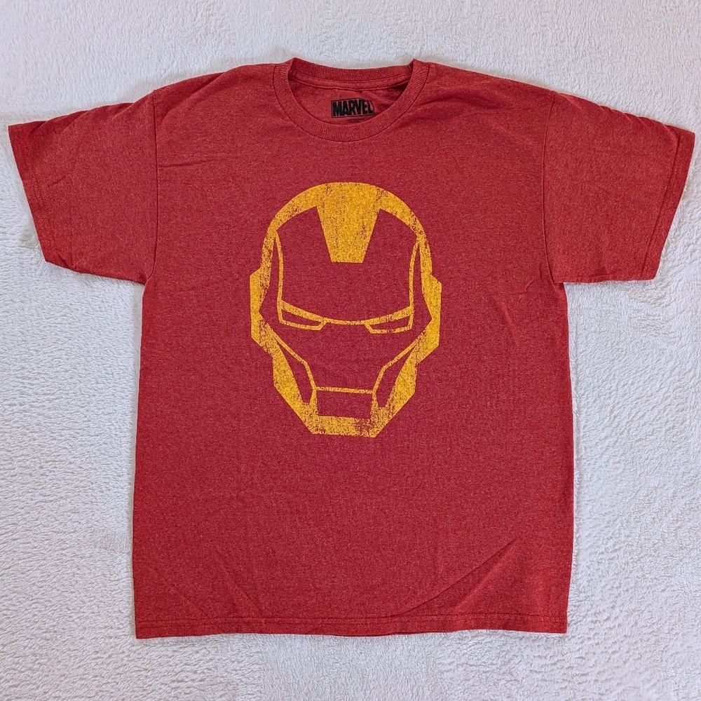 Marvel Iron Man Shirt Adult Size L Red Avengers Assemble Graphic